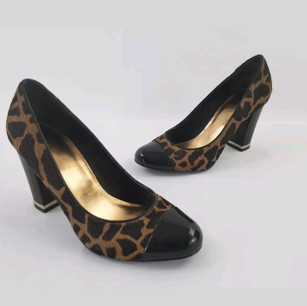 Ann Taylor Leopard Block Heels Size 9 EUC